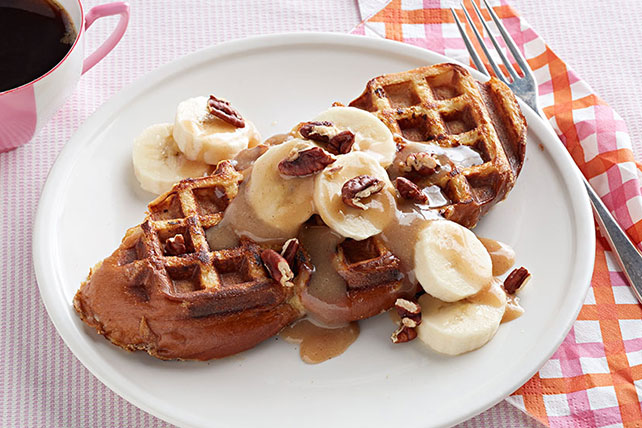 Waffled French Toast with Maple Cream