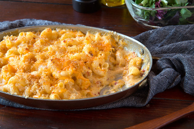 Spicy Sharp Cheddar Pasta Bake