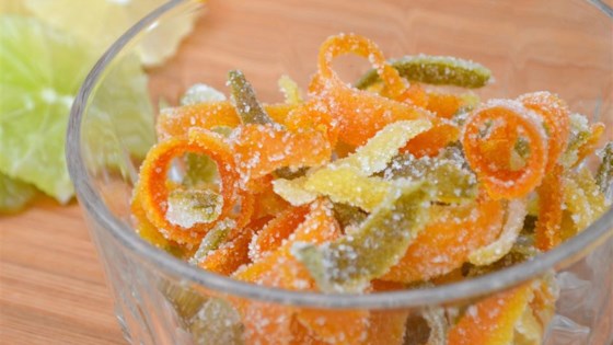 Sweet Candied Orange and Lemon Peel