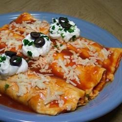 Easy Mashed Potato and Roasted Vegetable Enchiladas