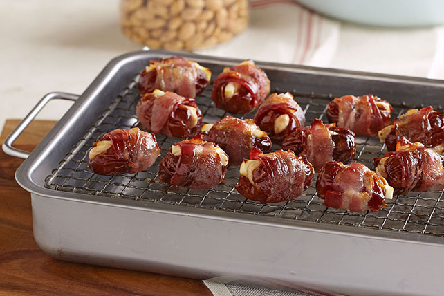 Bacon-Wrapped Feta & Almond-Stuffed Dates