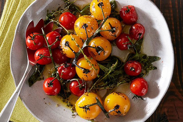 Blistered Tomatoes with Herbs