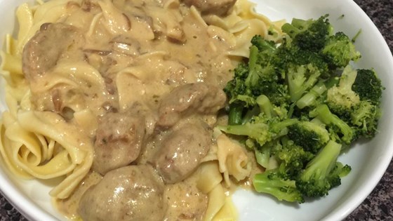 Anna's Amazing Easy Pleasy Meatballs over Buttered Noodles