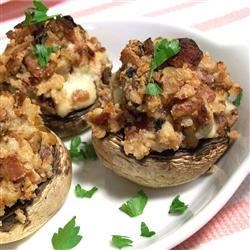 Blue Bacon Stuffed Mushrooms