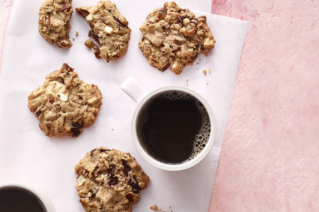 Peanut Butter-Double Chocolate Chunk-Pecan Cookies