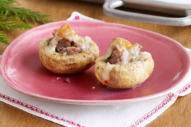 Sausage & Cheese-Stuffed Mushrooms