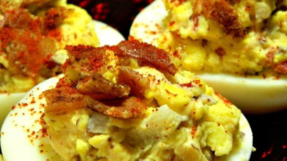 Jalapeno Bacon Cheddar Deviled Eggs