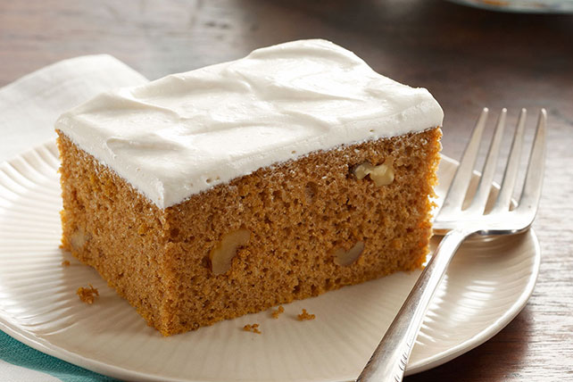 Pumpkin Spice Cake with Brown Sugar Frosting