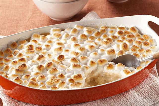 Caramel-Rice Pudding with Marshmallow Topping