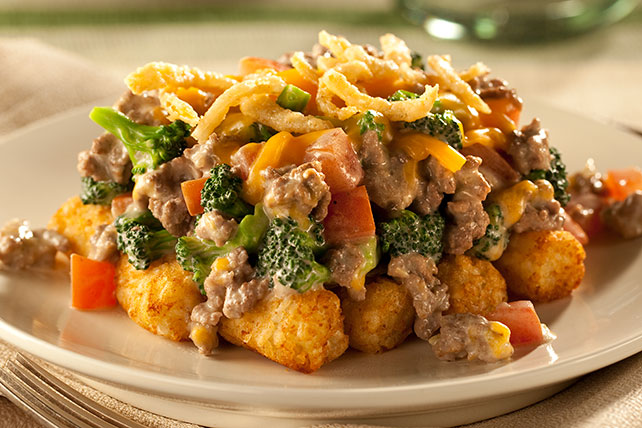 Tater Broccoli and Beef Casserole