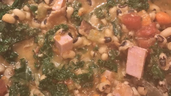 Black-Eyed Peas with Pork and Greens