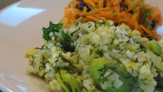 Persian Sabzi Polo (Herb Rice with Fava Beans)