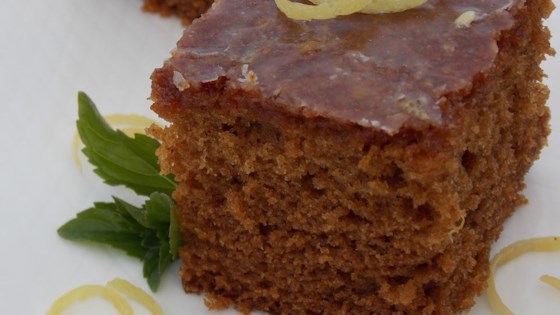 Gingerbread Cake with Lemon Glaze