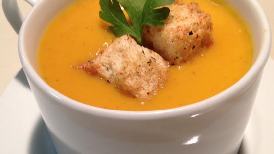 Curried Butternut Squash and Pear Soup