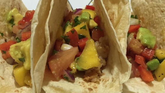 Healthy Fish Tacos with Mango Salsa