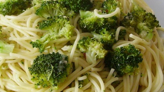 Broccoli Garlic Angel Hair Pasta