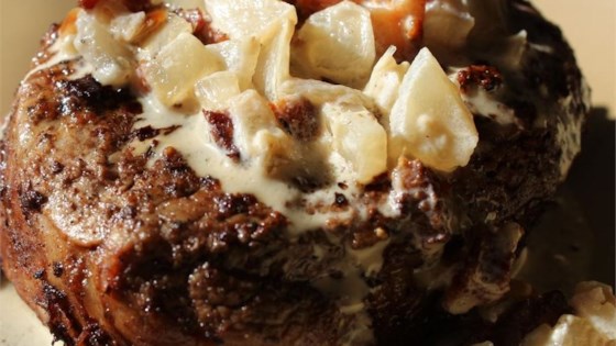 Filet Mignon with Bacon Cream Sauce