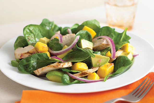 Chicken, Spinach and Mango Salad Recipe