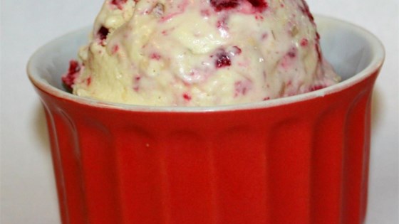 White Chocolate and Raspberry Ice Cream