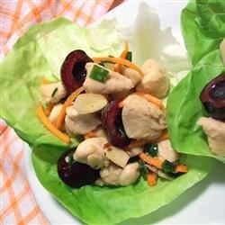 Cherry Chicken Lettuce Wraps