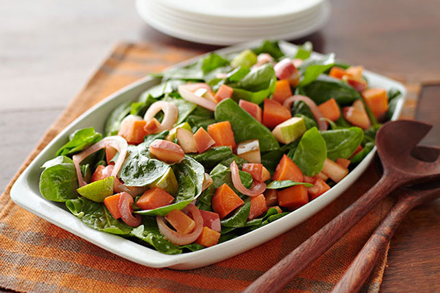 Sweet Potato, Apple and Spinach Salad