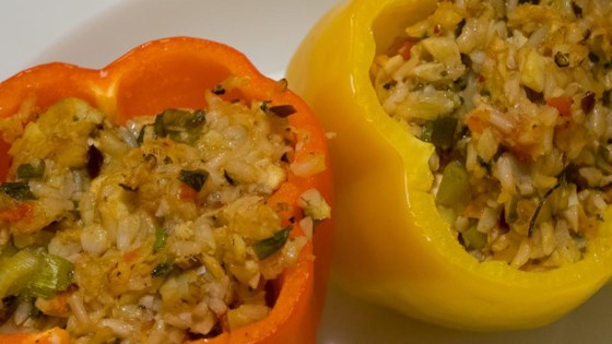 Nick's Feta and Artichoke Stuffed Peppers