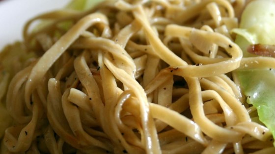 Fried Cabbage and Egg Noodles