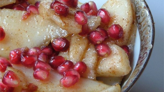 Spiced Pears and Pomegranate