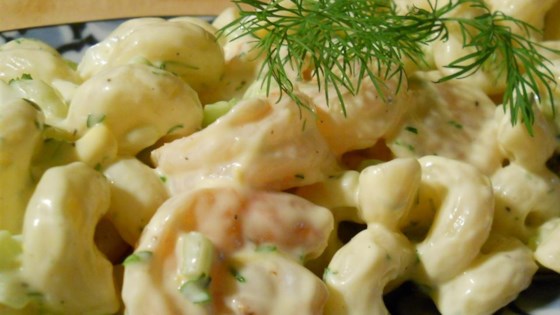 Grandma Bellows' Lemony Shrimp Macaroni Salad with Herbs