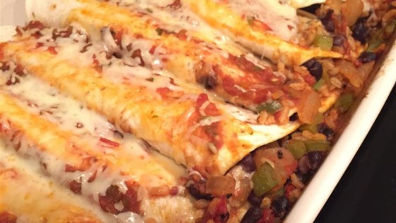 Black Bean and Rice Enchiladas