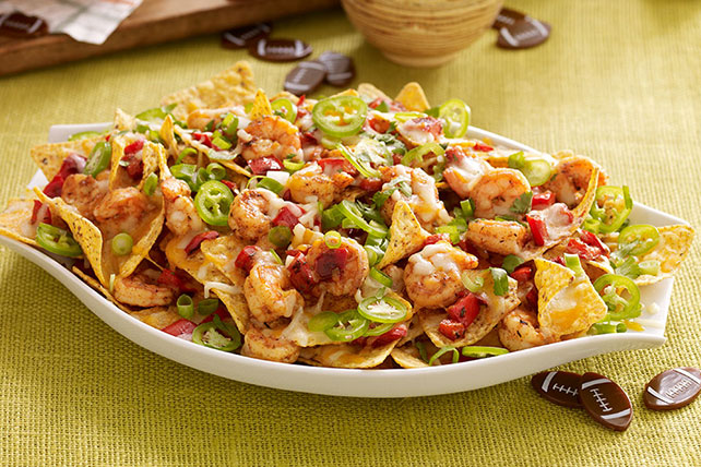 Cheddar-Shrimp Nachos