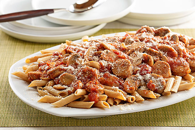 Spicy Sausage Penne Pasta