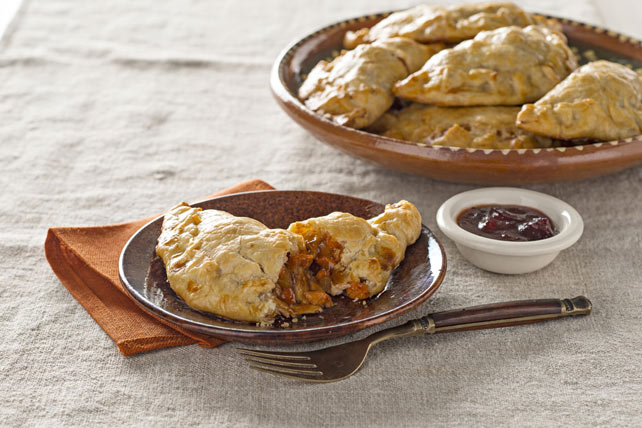 Turkey Empanadas with BBQ-Cranberry Sauce