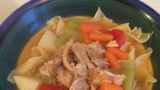 Hearty Turkey Soup with Parsley Dumplings